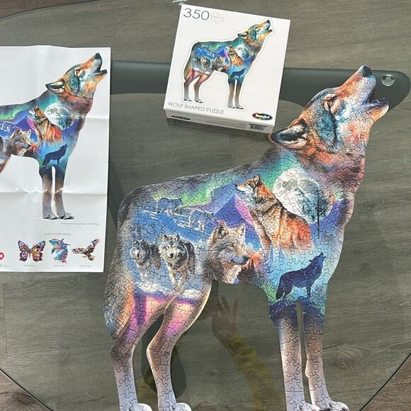 Howlin Wolves 🐺 🌕 Dreamy Wilderness Puzzle 🧩 350 Pieces FUN 🤩 brain 🧠 games! - Picture 7 of 16